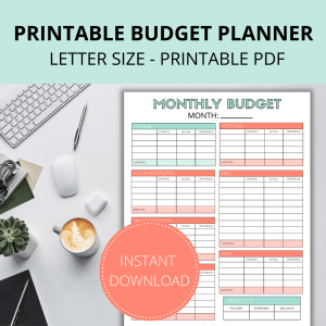 Monthly Budget Printable