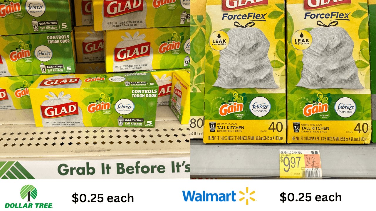 Which Is Cheaper? Dollar Tree VS. Walmart Freedom In A Budget