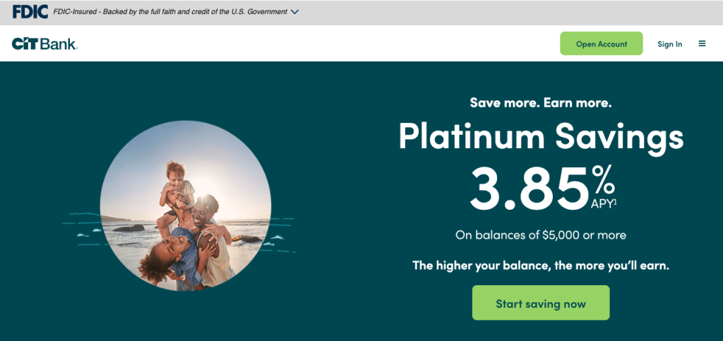 CIT Bank High Yield savings account