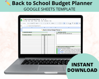 ✏️ Back to School Budget Template